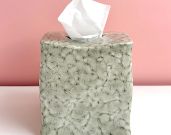 Unique Curvy Soft Green Tissue Box Cover