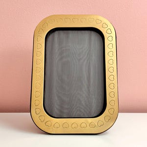Vintage Cartier Etched Heart Frame for 5x7 Photo