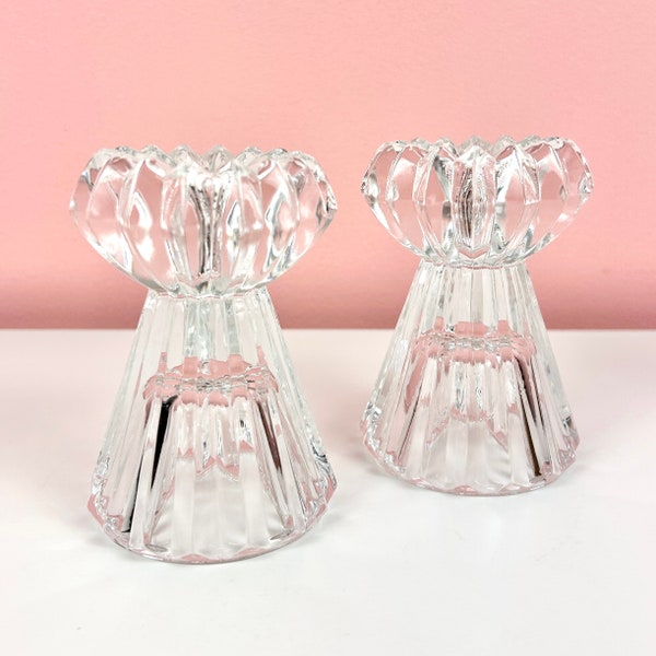 Par de castiçais de cristal da Mikasa