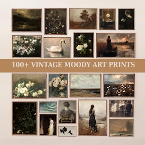 100+ Vintage Moody Art Prints | Moody French Country Prints | Antique Moody Gallery Wall Prints | Printable Vintage Gallery