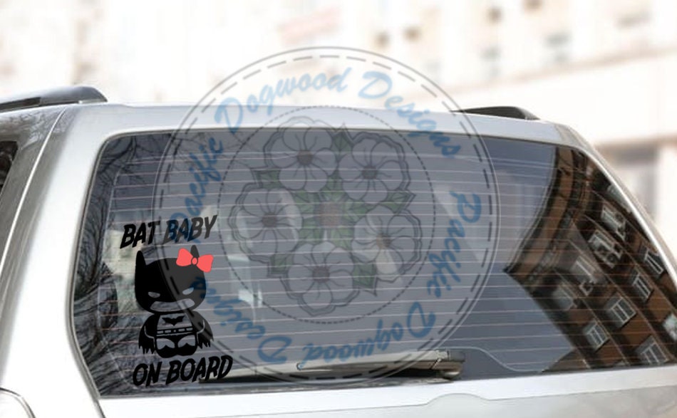Bat Baby on Board Vinyl Car Decal Baby Bumper Sticker Baby Etsy