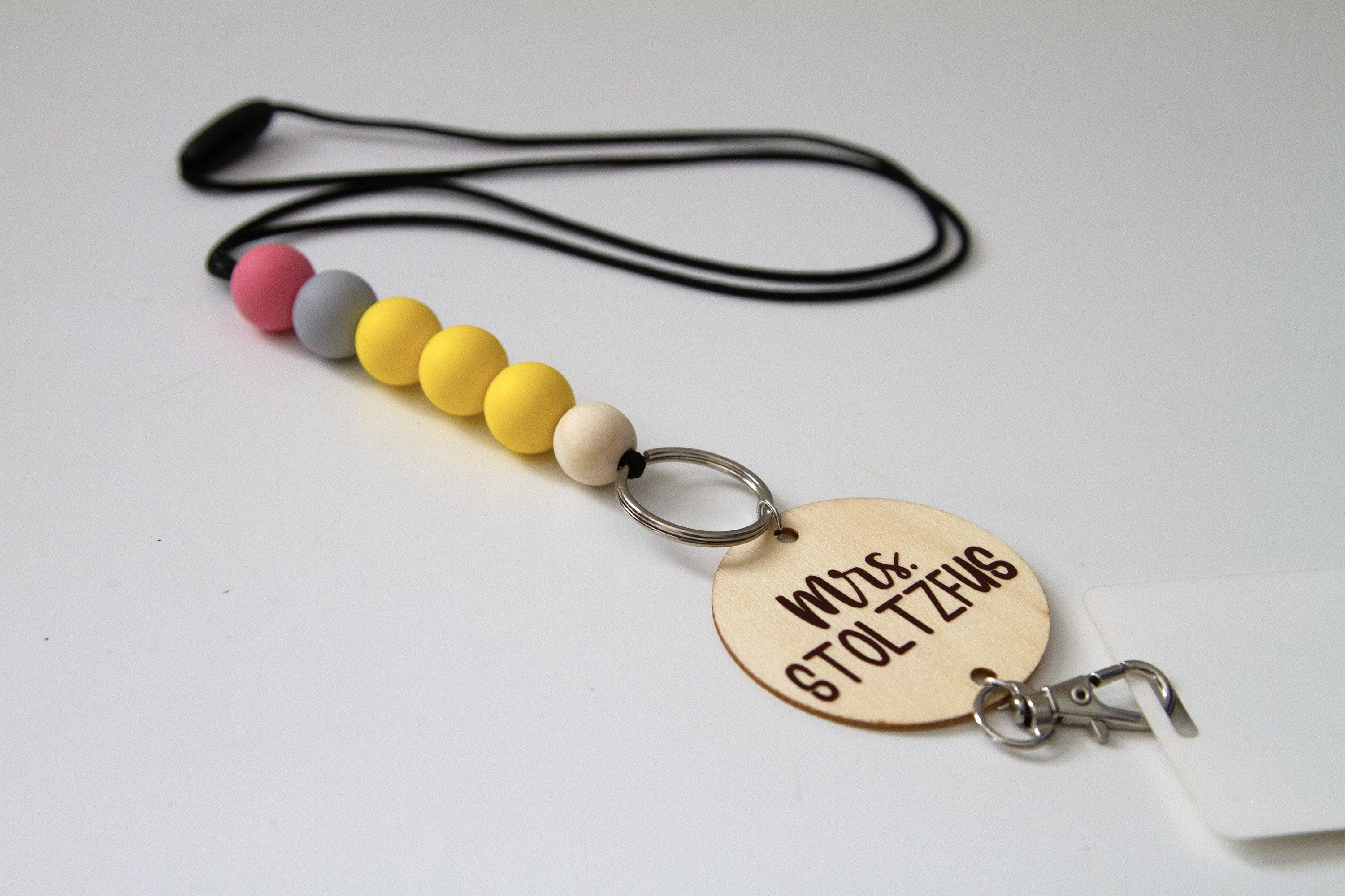 Teacher Lanyard Pencil Lanyard ID Badge Holder Teacher Etsy Polska