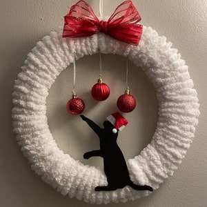 Christmas Cat Wreath