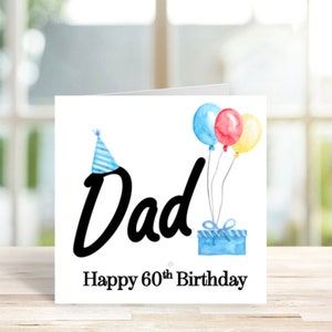 Personalised Dad Birthday Card, Birthday Card for Dad