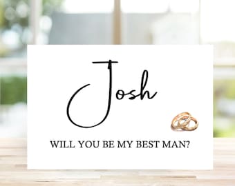 Berserk Maximum Biglietto Invito "Will You Be My Best Man" - Cartolina Personalizzata A6 Per Testimoni Di Nozze | Pagina Ragazzo Armstrong Foil