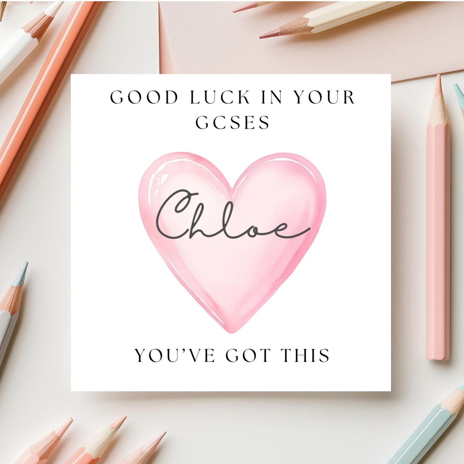 Personalised Good Luck Exams Card – GCSE, A Levels, You've Got This ...