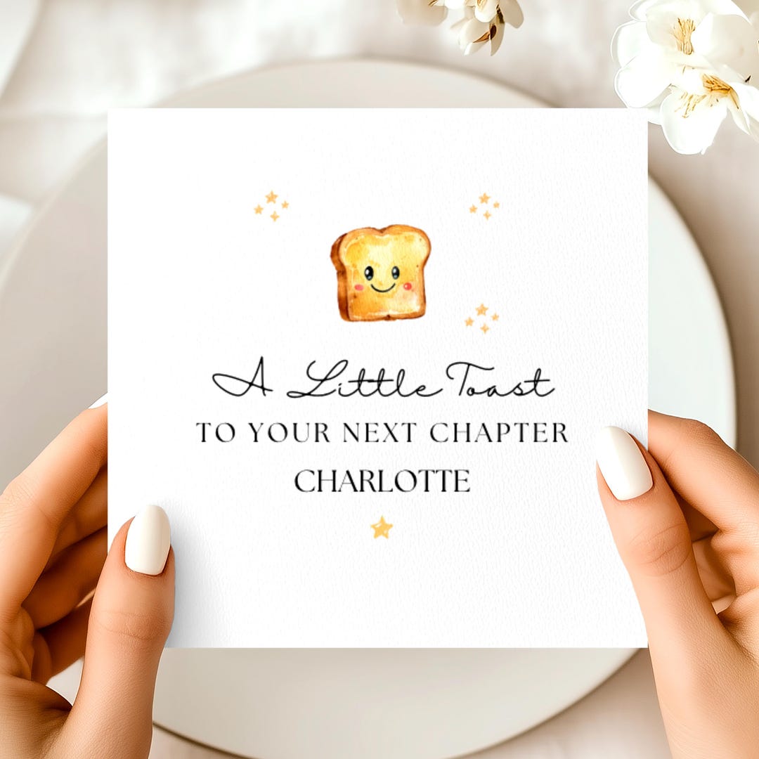 Personalised Toast Next Chapter Card, Leaving Promotion New Job ...