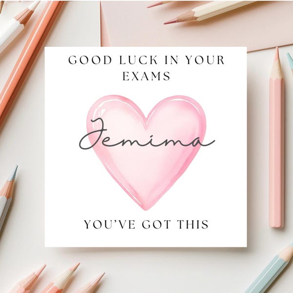 Exams Good Luck Card - Etsy UK