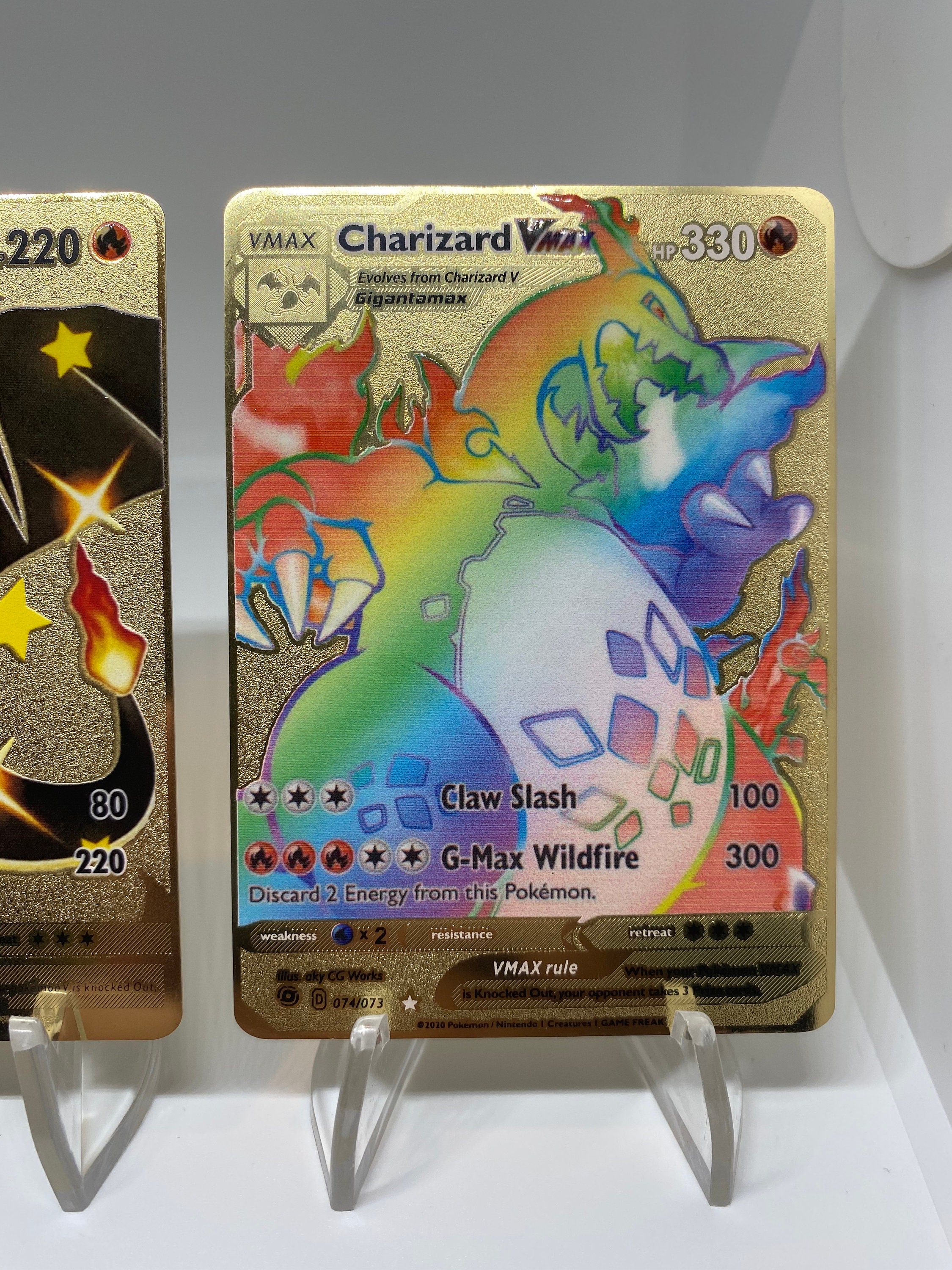 Charizard Gold Custom Pokémon Card Etsy