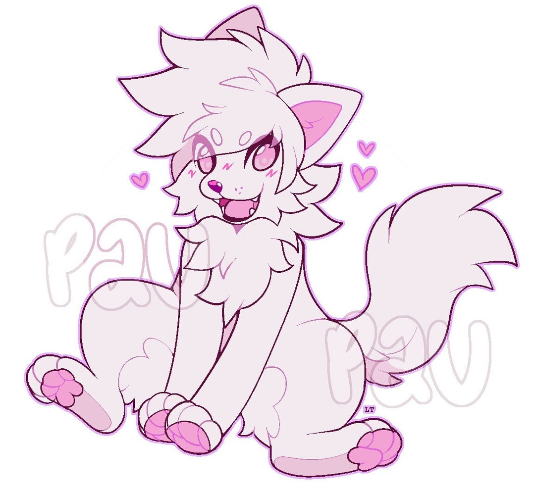 Mspaint Chibi Wolf | Pixel Base | Furry P2U - Etsy