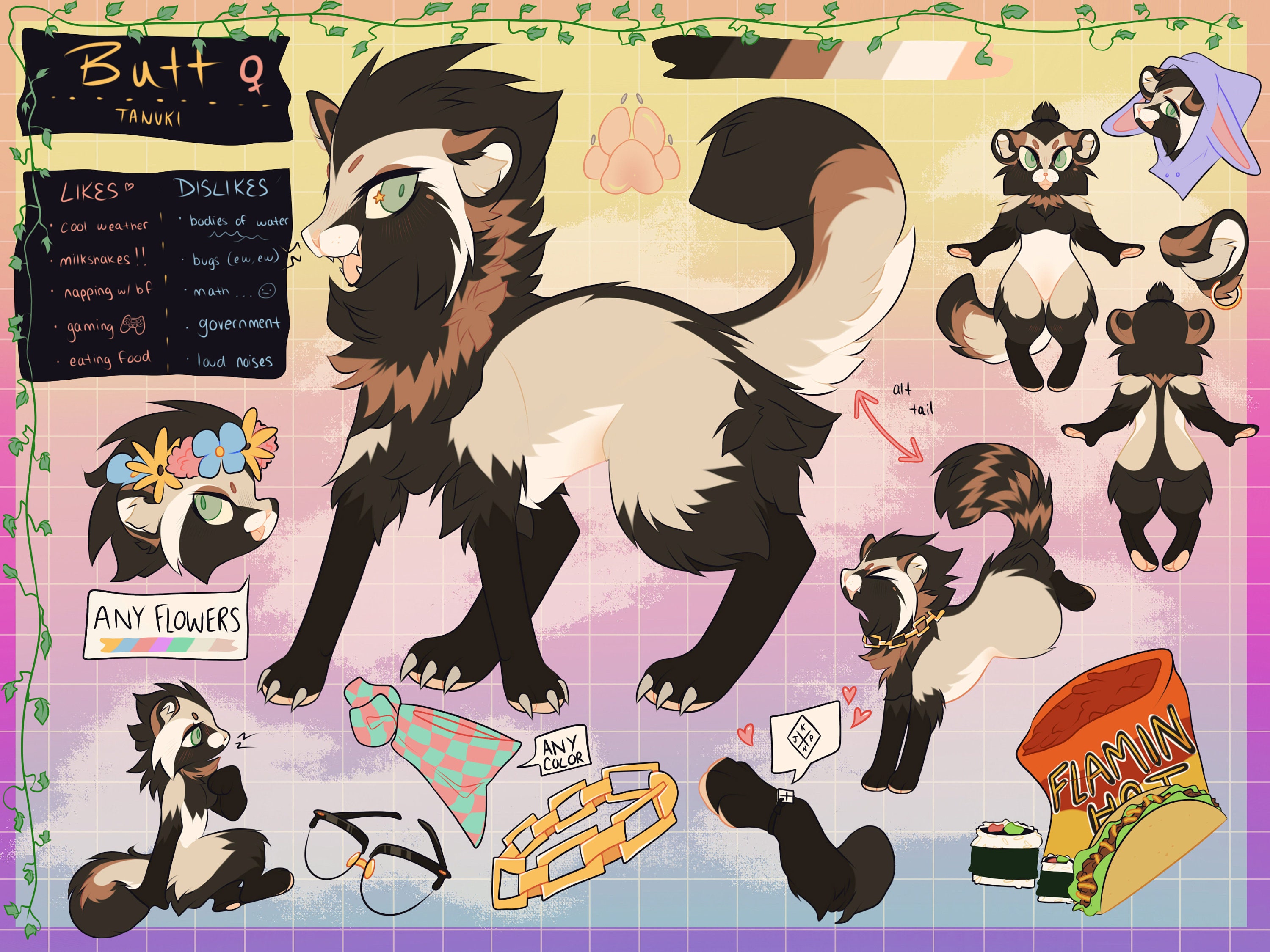 Detailed Reference Sheet Custom Furry Art Commission - Etsy Australia
