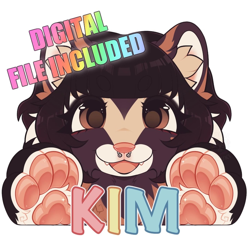 Insignia Furry YCH / Digital o Física / Comisión Furry YCH imagen 3