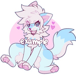 Mspaint Chibi Wolf | Pixel Base | Furry P2U - Etsy