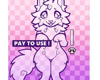 Chibi Anthro Simétrico / Base Artística / Dibujo Lineal