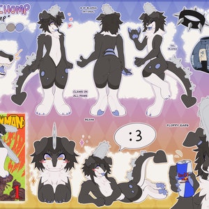 SUPER Scheda di riferimento / Commissione artistica personalizzata Furry / Arte digitale