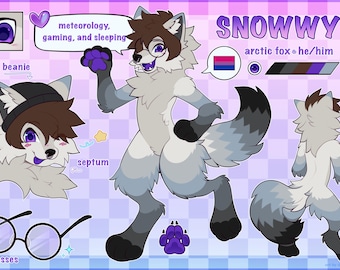 Hoja de referencia simple / Encargo de furry / Arte digital personalizado