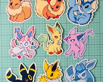 Pegatinas de Eeveelutions / Pegatina brillante de 3"