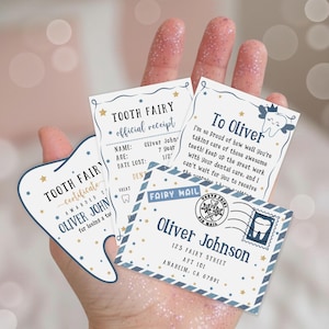 Editable Mini Tooth Fairy Letter | Fairy Letter | Fairy Receipt | Tooth Fairy Certificate | Tooth Fairy Envelope Template