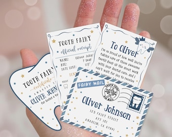 Editable Mini Tooth Fairy Letter | Fairy Letter | Fairy Receipt | Tooth Fairy Certificate | Tooth Fairy Envelope Template