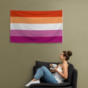 Lesbian LGBTQ+ Pride Flag Wall Hanging