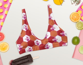 Lesbian bees LGBTQ+ Pride recycled padded bikini top