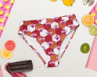 Lesbian bees LGBTQ+ Pride recycled high waisted bikini bottom