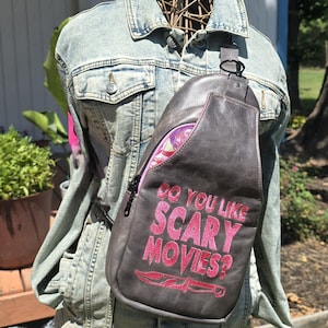 Leather & Cotton Sling Bag