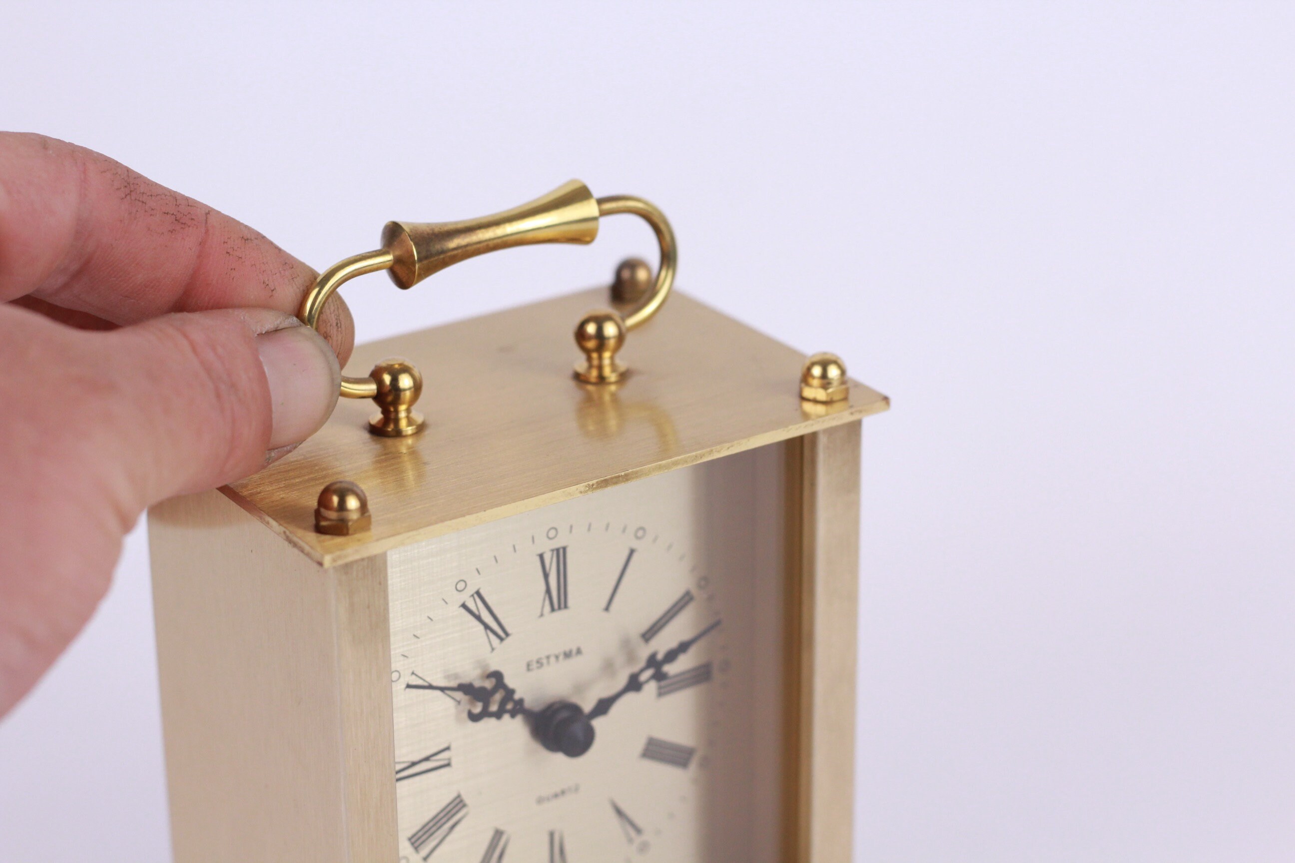 Vintage Quartz Carriage Clock Estyma Classic Case volledig Etsy