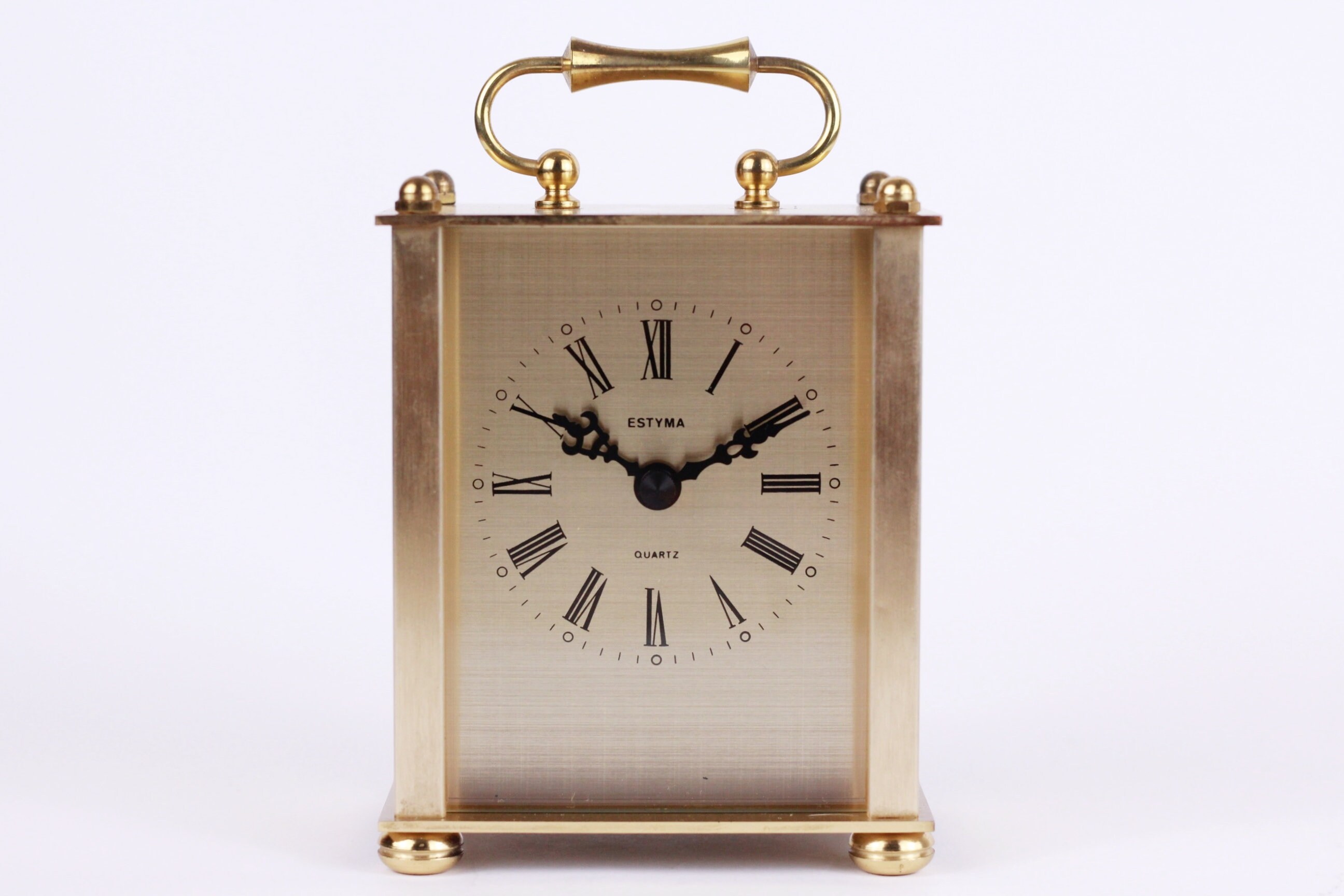 Vintage Quartz Carriage Clock Estyma Classic Case volledig Etsy