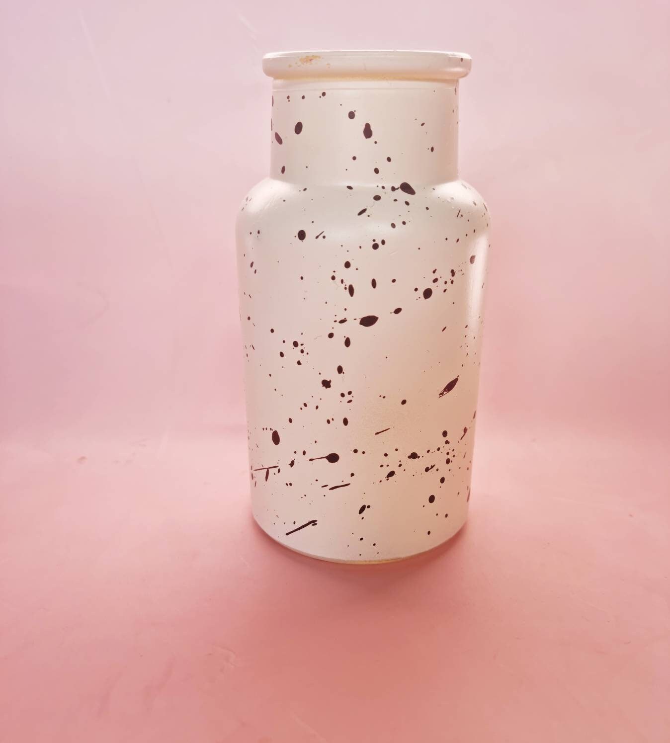 Vase / Black and White Vase/ Hand Painted / Ombre / Glass Etsy UK