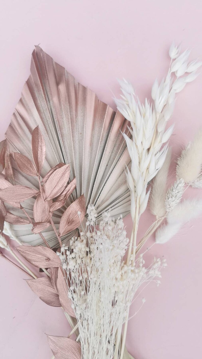 Rose Gold Cake Topper / Dried Flower Cake Decor Etsy UK