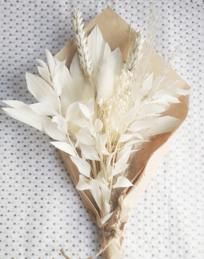 Cream Dried Flower Arrangement / Dried Flower Bouquet Etsy UK