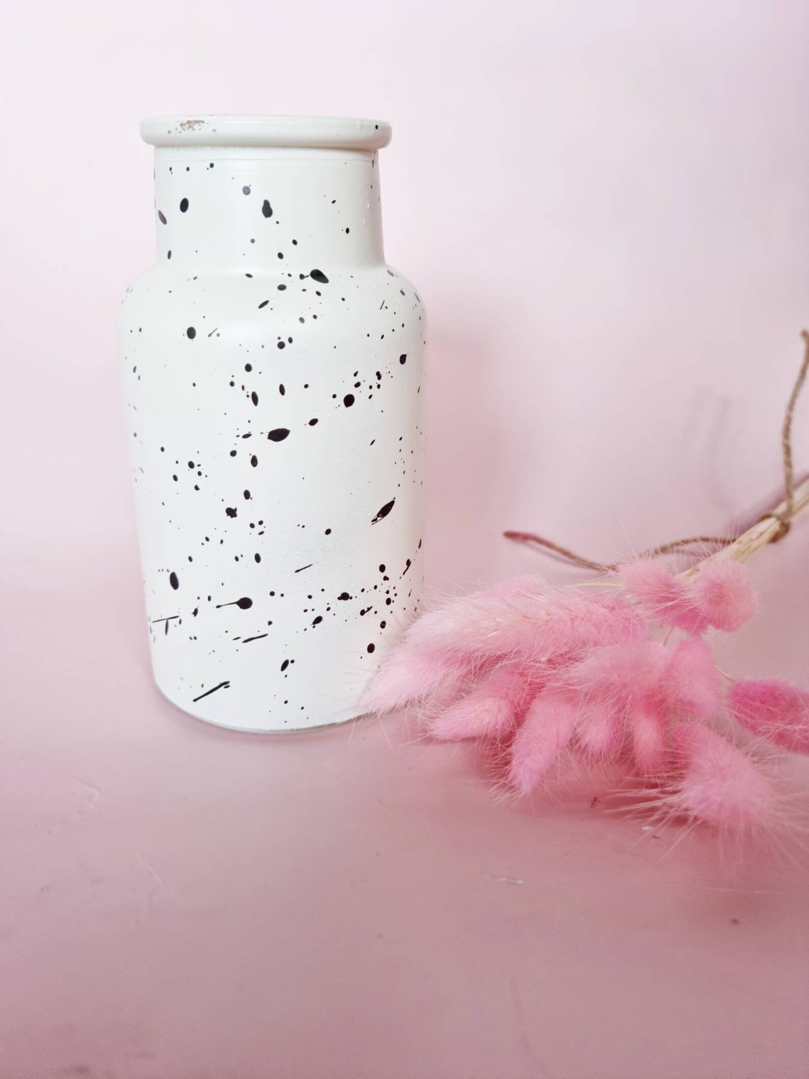 Vase / Black and White Vase/ Hand Painted / Ombre / Glass Etsy UK