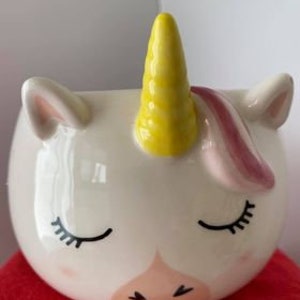 Adorable Vintage Unicorn cup with Pink Tail