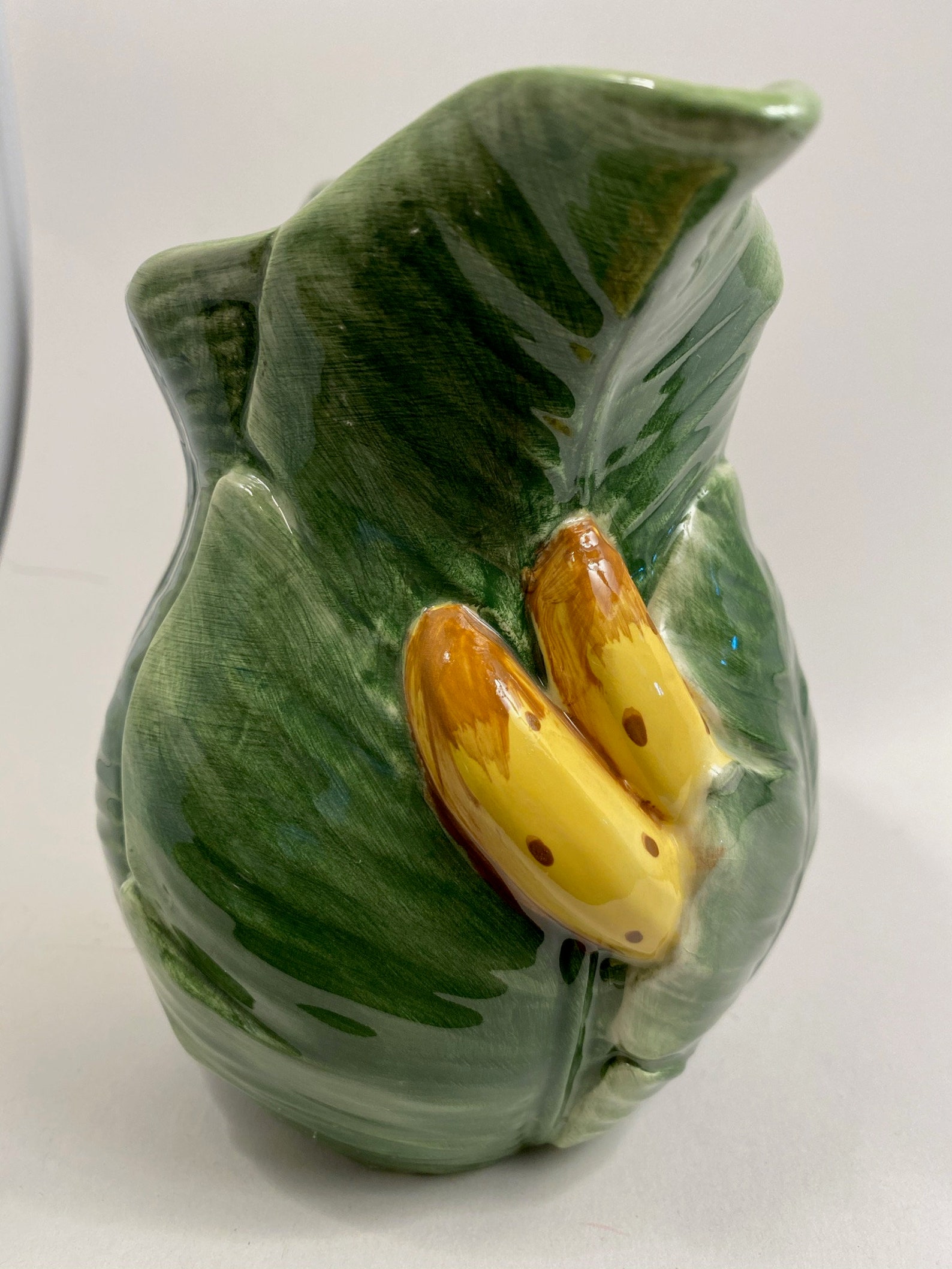 Vintage Bananas & Leaves Pitcher 6 1/2 inches holds 32 oz. Etsy