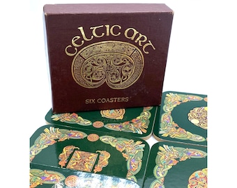Celtic Arc Green Coasters from Ireland/ Set of 6 /Picture Press Limited/