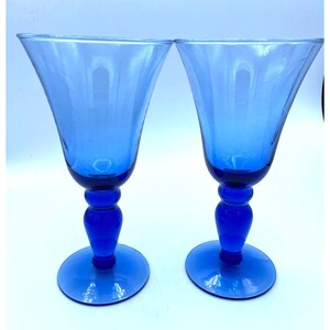 Vintage Art Deco Thin Unique Fine Glassware, Set of 3 Special Elegant  Handblown Handmade Coloured Wine Glasses 