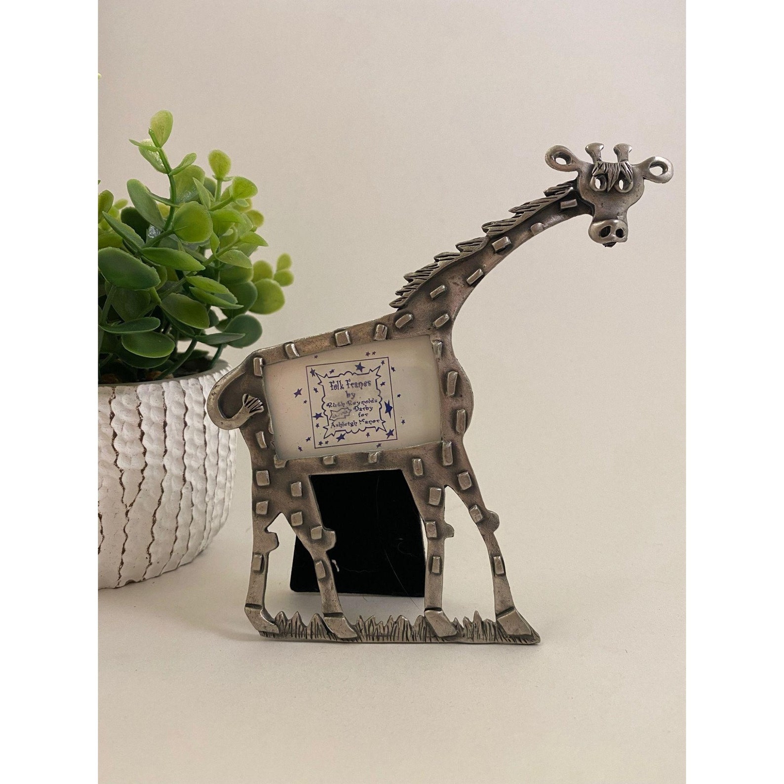 Giraffe Pewter Picture Frame Novelty by Ashleigh Manor Etsy