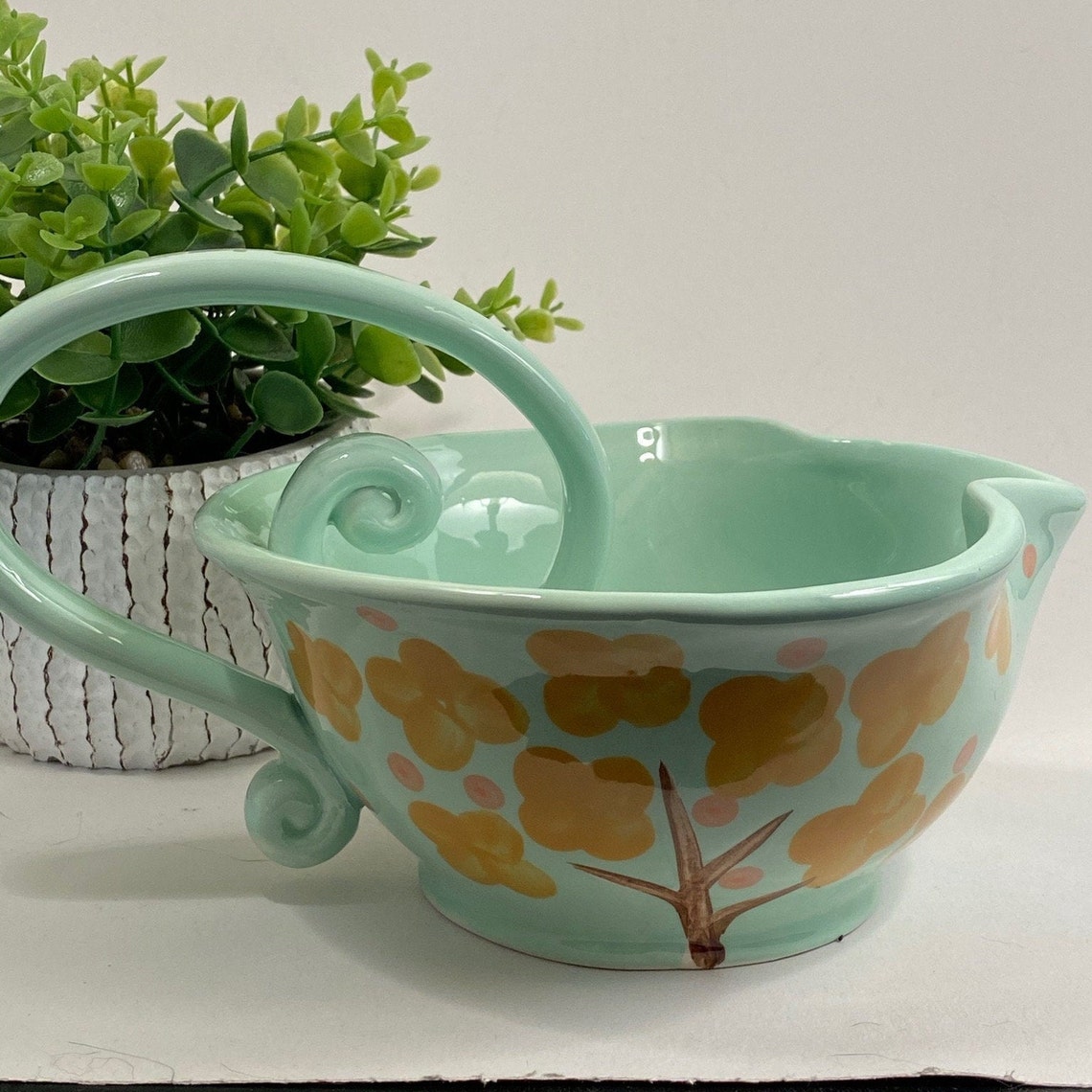 Unique serving bowl Magenta Exclusive With beautiful handle Etsy