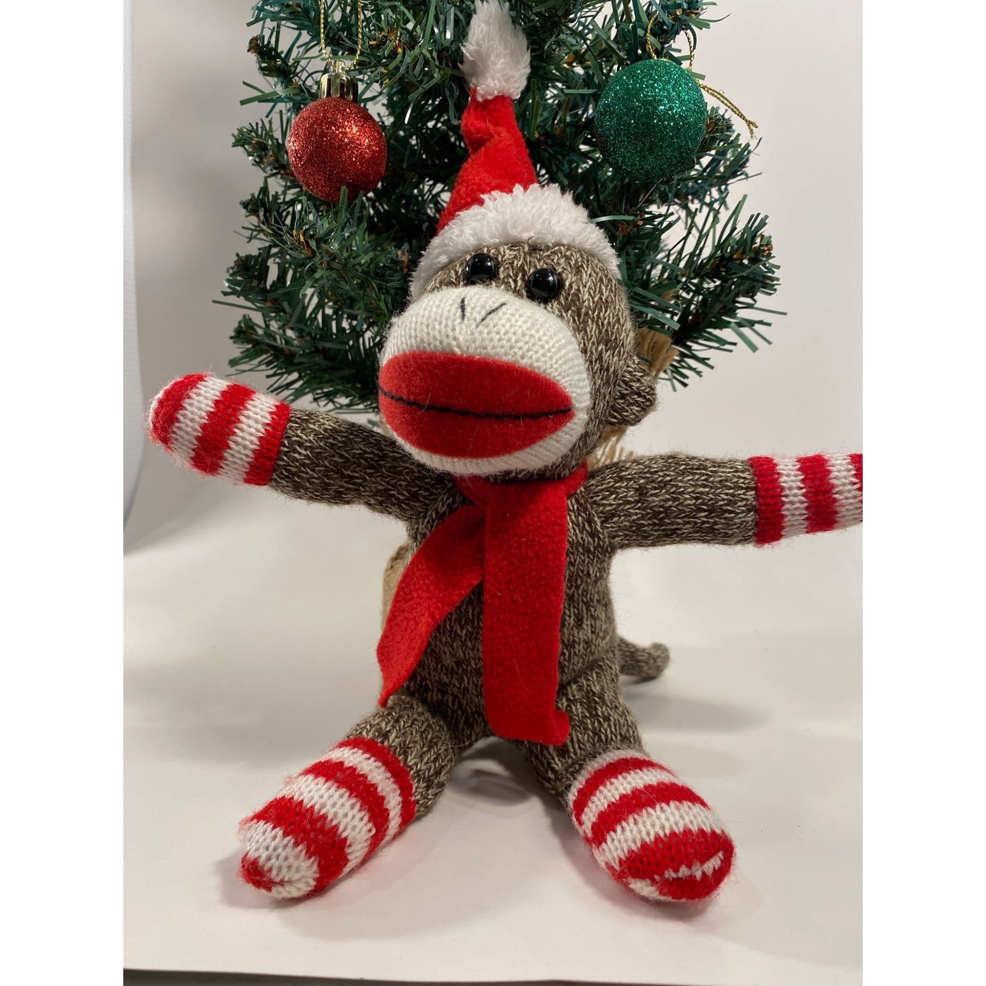 Santa Sock Monkey/vintage/ 9 - Etsy
