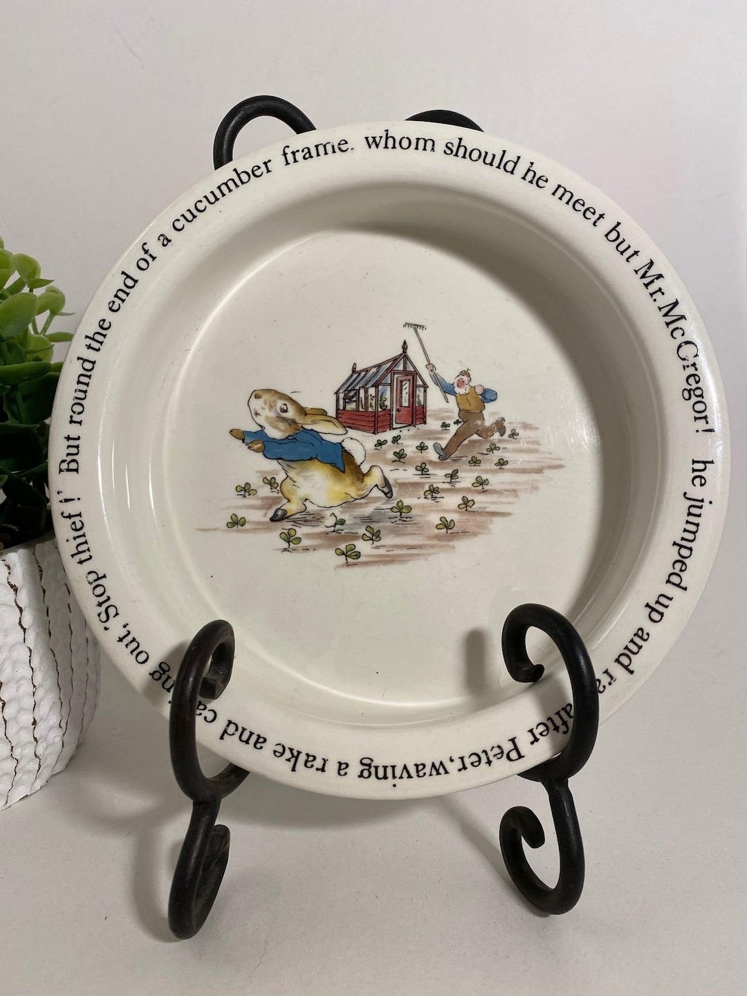 Vintage 1980 s Wedgwood Peter Rabbit Beatrix Potter Bone China Porringer Bowl Made in England Etsy