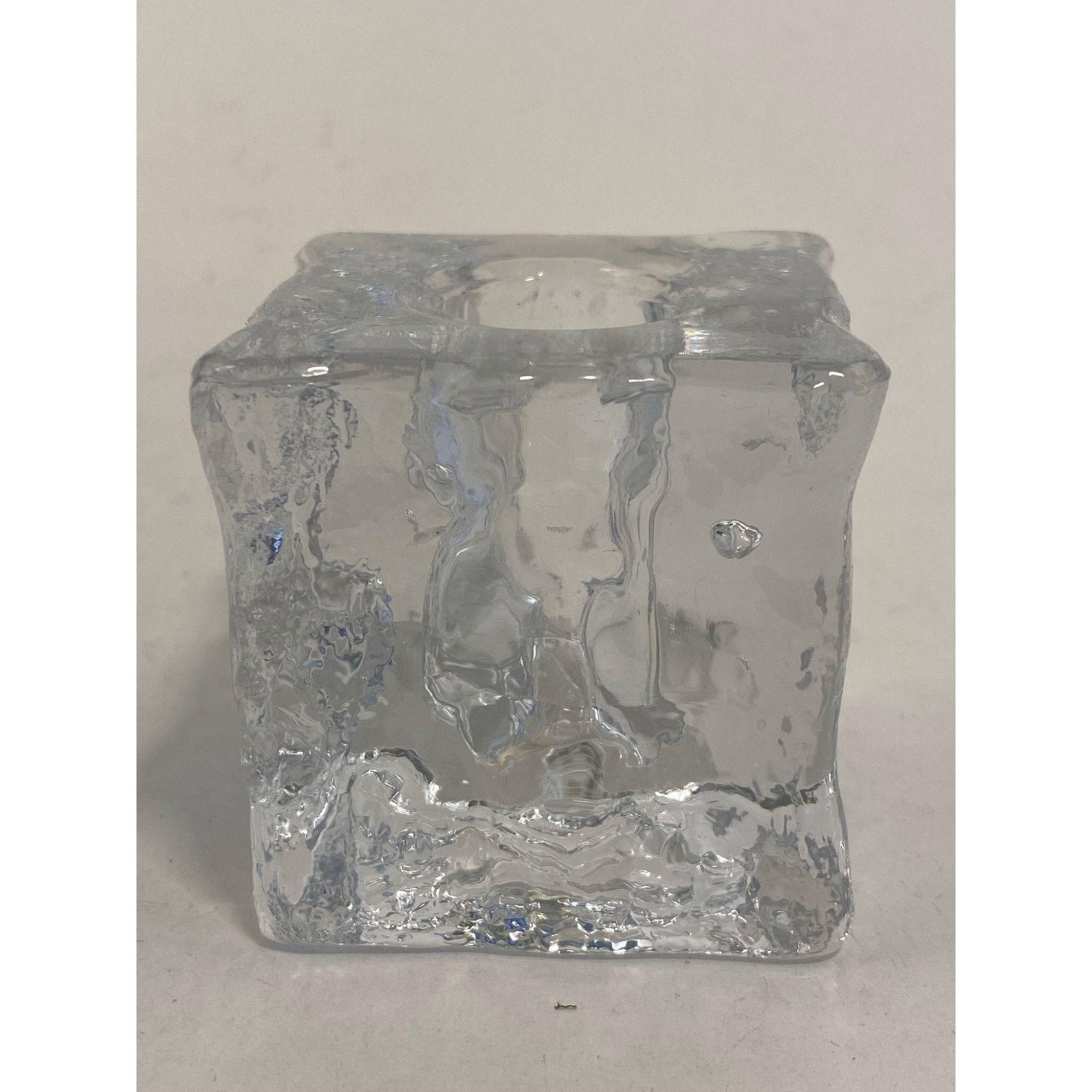 Set Of 2 Colonial Candle ice cube recycled glass candle Etsy