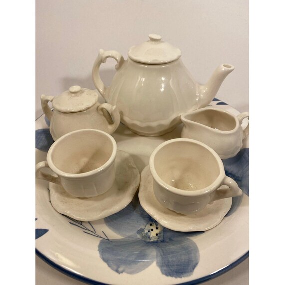 Ceramic Child's Tea Set 7 Pieces/ Etsy