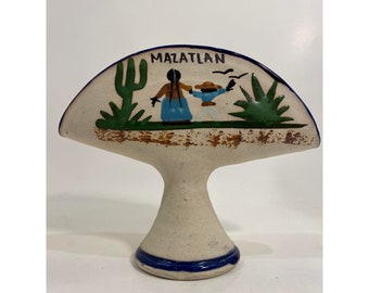 Sandstone Mazatlan, Mexico Craft Art /Signed/ Napkin/Letter/ Holder/Souvenir/