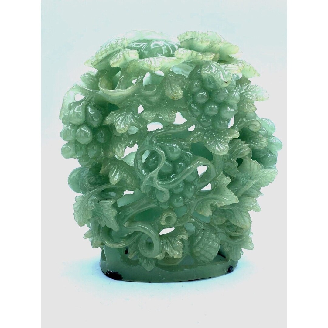 China Natural Translucent Imitation Jadeite Carved Feng Shui Good Luck ...
