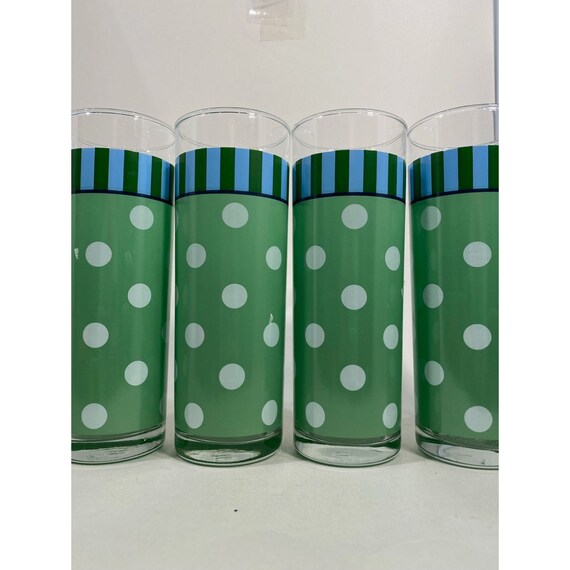 Southern Living at Home Gail Pittman Provence Green Tumblers Polka Dot Glasses/2 Southern Living at Home Gail Pittman Provence Green Tumblers Polka Dot Glasses/2