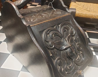 Gothic Revival Antique Purdonium coal scuttle