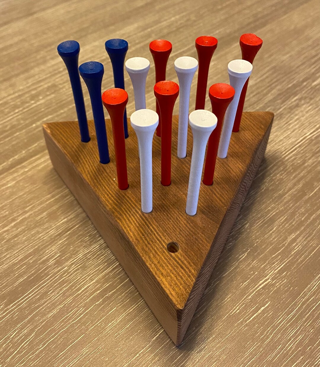 Triangle Peg Game Etsy