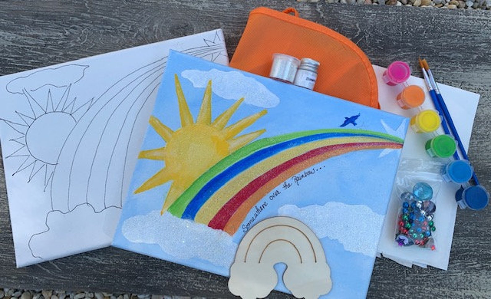 Rainbow painting kits crafts for kids DIY painting kits Etsy