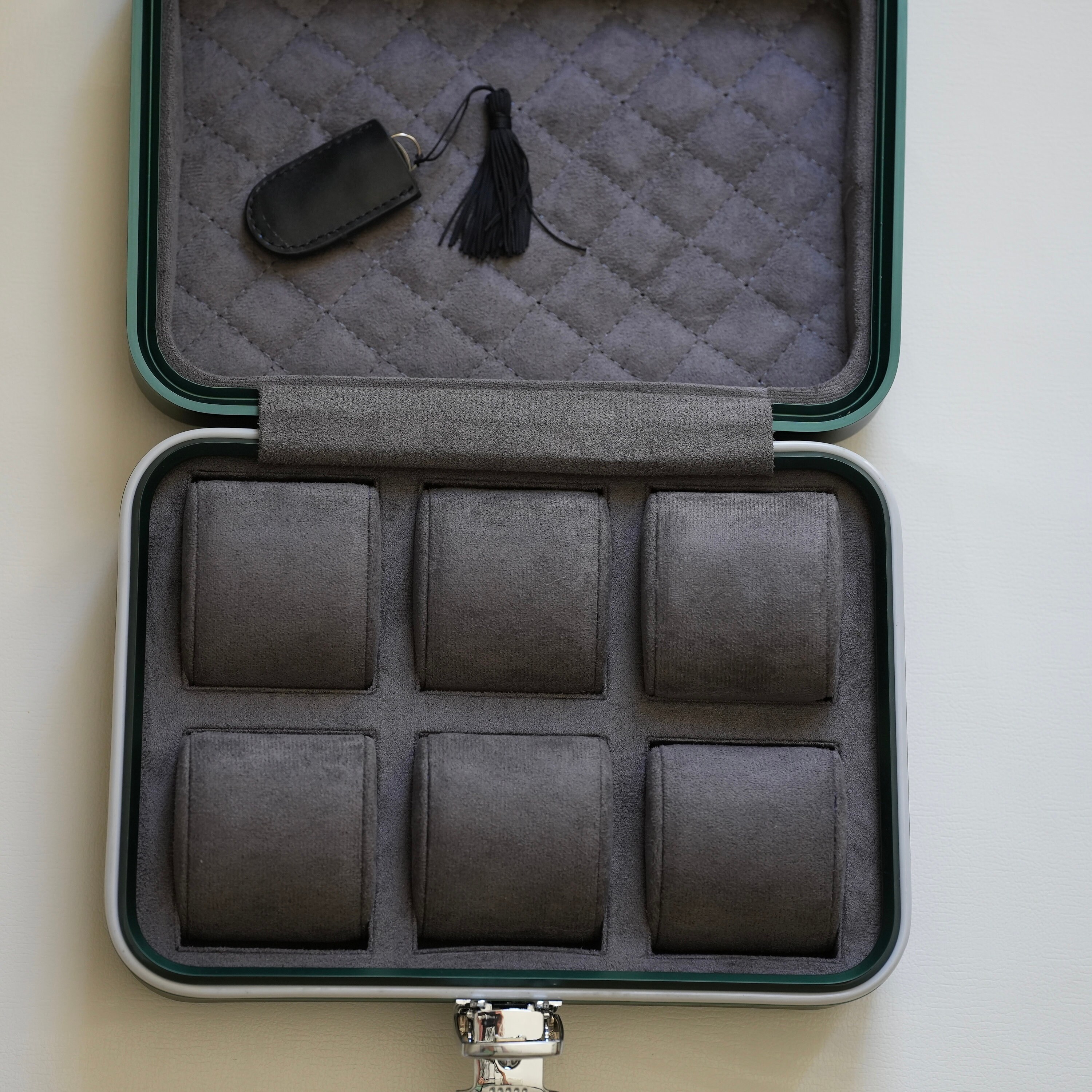 Watchspace Metal Green 6 Slot Carbon Fiber Jewelry Box for Men Etsy